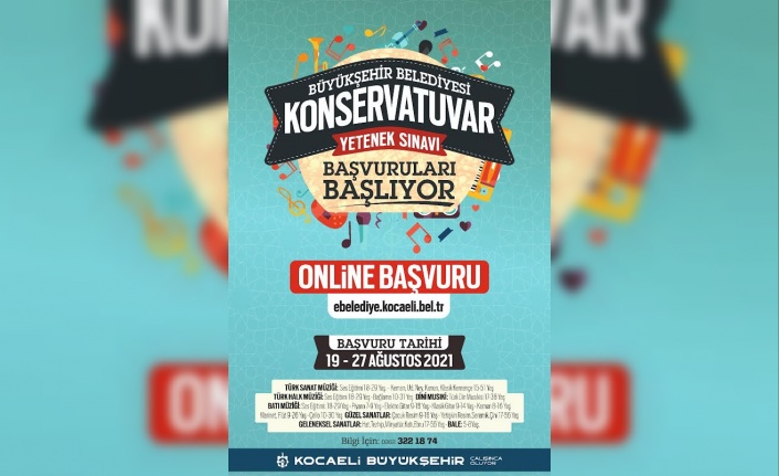 Büyükşehir Konservatuvarı için başvuru süresi Perşembe günü başlıyor