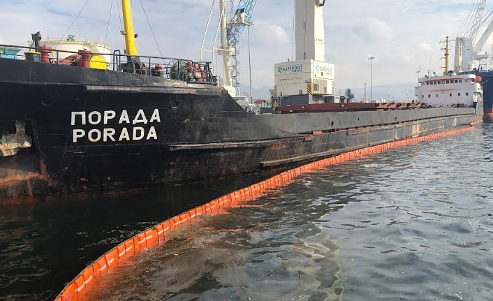 Derince Limanında Körfezi kirleten gemiye 1 milyon 286 bin TL ceza