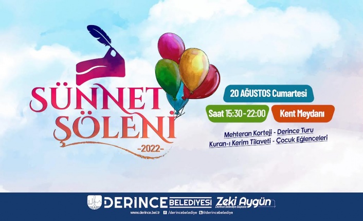 Derince’de Sünnet Şöleni 20 Ağustos’ta