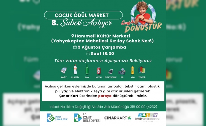 Çocuk Ödül Market’in 8’inci şubesi,  Yahya Kaptan Mahallesi’nde açılıyor