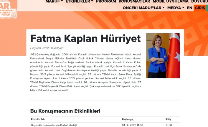 Başkan Hürriyet, uluslararası forumda  ‘Kadın Liderliği’ hakkında konuşacak