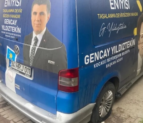 İyi Parti, seçim aracının lastiklerini kesme suçundan aranan şahıs yakalandı.