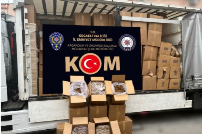 3610 kg Nargile tütünü, 660 kg içi kıyılmış tütün ele geçirildi