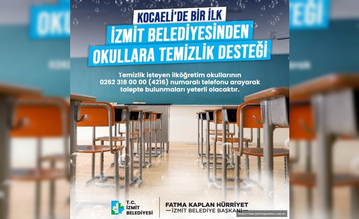 İzmit Belediyesi, "Temiz Okul" Projesi, ile Okullara Temizlik Desteği Sağlayacak