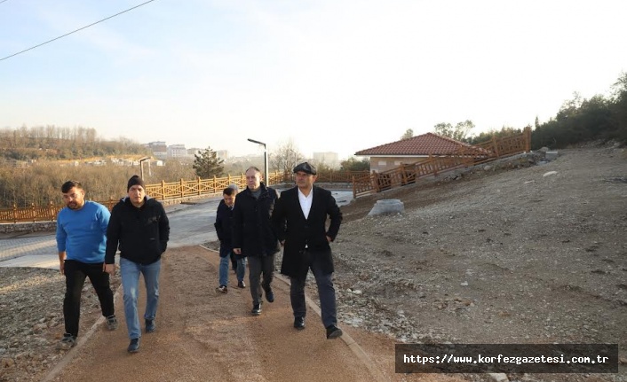 BAŞKAN SÖĞÜT, İLİMTEPE MİLLET BAHÇESİ'NDEKİ SON DOKUNUŞLARI İNCELEDİ.