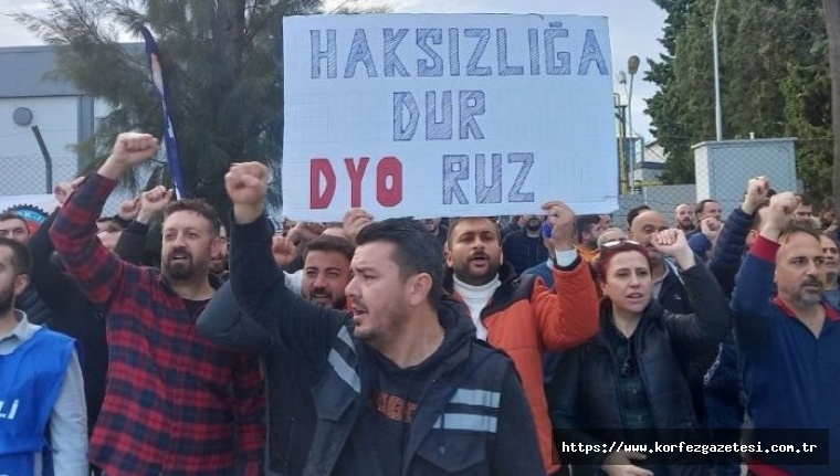 DYO BOYA FABRİKASINDA, 600 İŞÇİ GREVE ÇIKTI