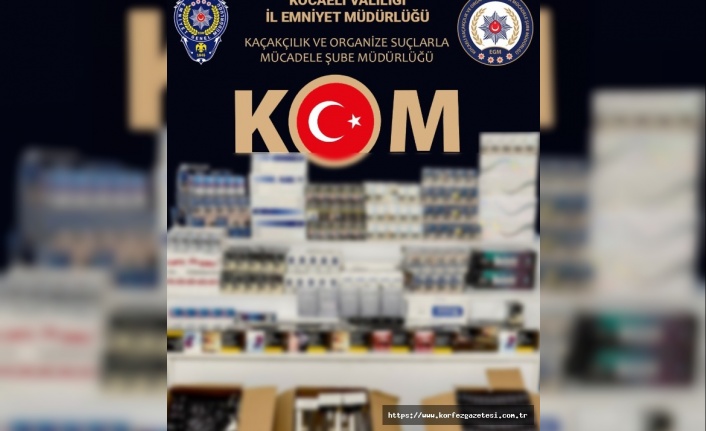 Kocaeli Kaçakçılık ve Organize Suçlarla Mücadele Müdürlüğünden operasyon