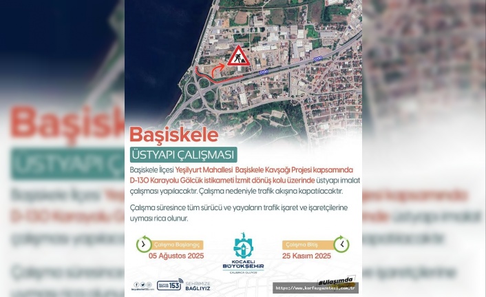 Yuvacık Kavşağı’nda Geçici Trafik Düzenlemesi