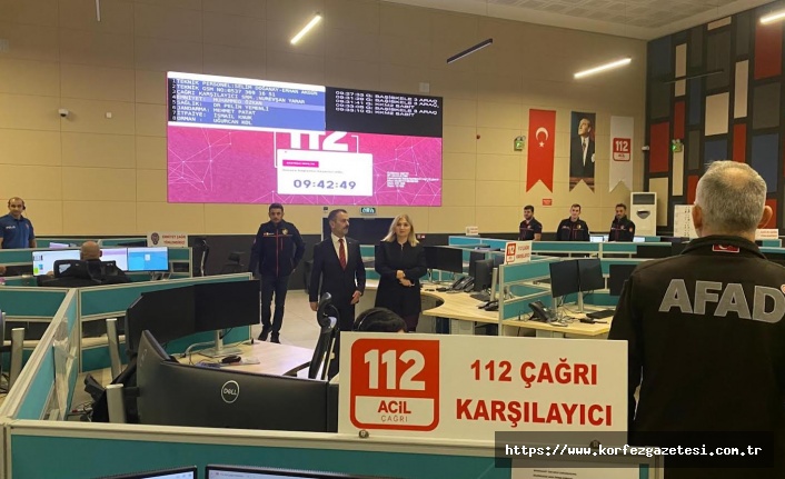 Vali İlhami Aktaş’tan 112 Acil Çağrı Merkezine İnceleme