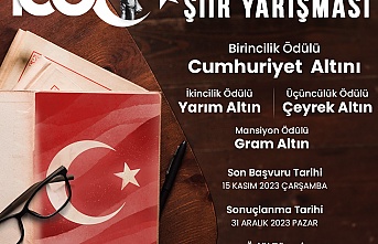 İzmit Belediyesi, Cumhuriyetimizin 100’üncü yılında  Ulusal Şiir Yarışması düzenliyor