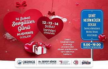 Derince Belediyesi’nden Sevgililer Günü Alışveriş Günleri