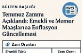 Emekli ve Memur Maaşlarına Enflasyon Düzenlemesi