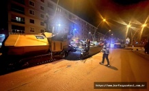 Körfez’de Gece Mesaisiyle Asfalt Serimi Başladı