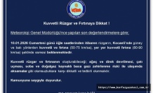 Kocaeli’de Fırtına Uyarısı