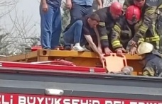 KÖRFEZ'DE YARALI ŞAHIS, TIRIN TANKINA DÜŞTÜ!