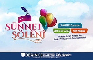 Derince’de Sünnet Şöleni 20 Ağustos’ta