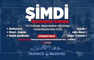 Derince’de Deprem Bölgesi İçin Seferberlik