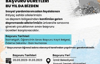 İzmit Belediyesi öğrencilere YKS ücreti desteği...