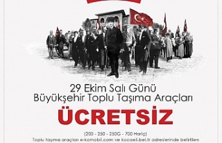 Kocaeli Büyükşehir Belediyesi'nden, 29 Ekim'de...