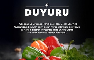 Derince'de Arefe Günü Semt Pazarı Kurulacak