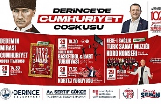 Derince’de Cumhuriyet Bayramı İki Günlük Etkinliklerle...