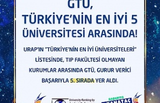 GTÜ, Türkiye’nin En İyi 5 Üniversitesi Arasında