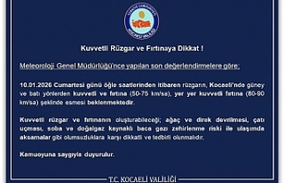 Kocaeli’de Fırtına Uyarısı