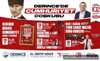 Derince’de Cumhuriyet Bayramı İki Günlük Etkinliklerle Kutlanıyor