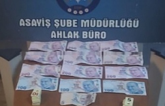 Y.K. isimli şahsın iş yerinde kumar oynattığı tespit edildi