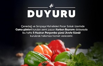 Derince'de Arefe Günü Semt Pazarı Kurulacak