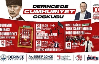 Derince’de Cumhuriyet Bayramı İki Günlük Etkinliklerle Kutlanıyor