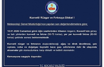 Kocaeli’de Fırtına Uyarısı