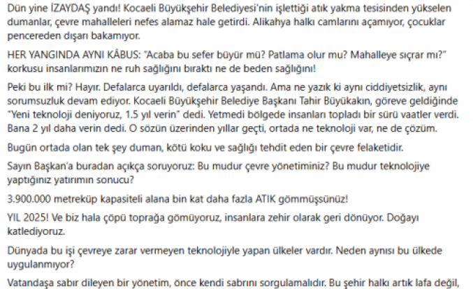 CHP'Lİ CELAL HÜLÜR, İZAYDAŞ KRİZİNDE TAHİR BÜYÜKAKIN'I SORUMLU TUTUYOR