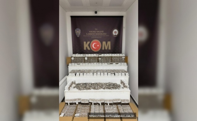 Gölcük’te Kaçak Gölcük’te Operasyonu: 206 Bin Makaron Ele Geçirildi