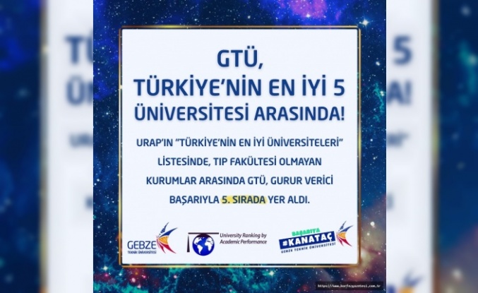 GTÜ, Türkiye’nin En İyi 5 Üniversitesi Arasında