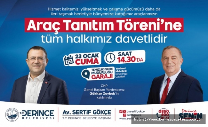 Derince Belediyesi Yeni Araçlarını Tanıtacak