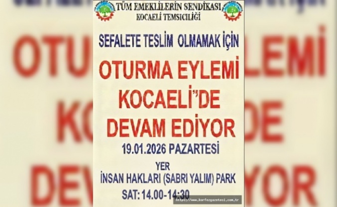  Emeklilerden İzmit’te Basın Açıklaması