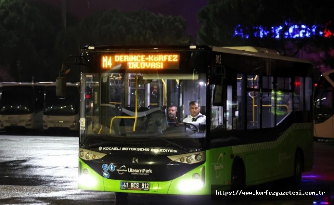 Kocaeli’de Gece Ulaşımı Başladı