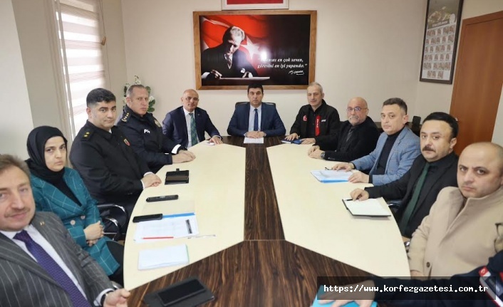 KÖRFEZ'DE DEPREME HAZIRLIK TOPLANTISI DÜZENLENDİ