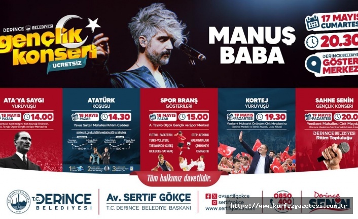DERİNCE'DE 19 MAYIS BAYRAMI ŞÖLEN HAVASINDA KUTLANACAK