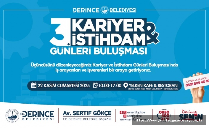 Derince’de Kariyer ve İstihdam Buluşması 22 Kasım’da Gerçekleşiyor