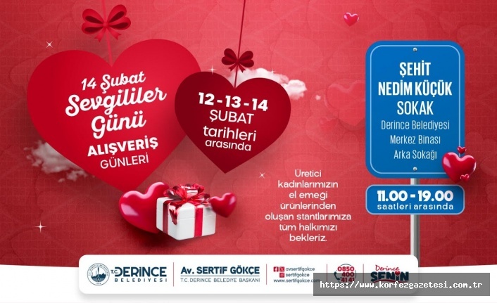 Derince Belediyesi’nden Sevgililer Günü Alışveriş Günleri