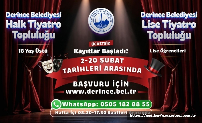 Derince Belediyesi’nden Ücretsiz Tiyatro Kayıtları Başladı